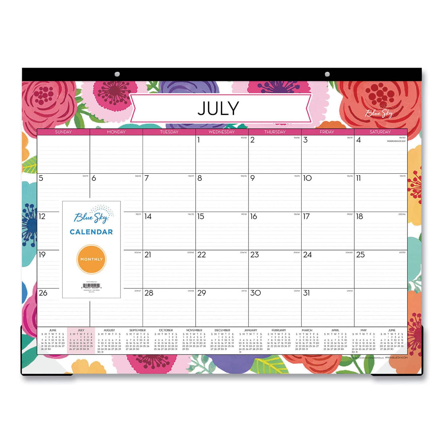 Blue Sky - Mahalo Academic Desk Pad  Floral Artwork  22 x 17  Black Binding  Clear Corners  12 Month  July to June   2025 to 2026 price history on PriceWatchPro