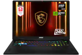 MSI - Vector A18 HX AI 18" 240Hz QHD+ Gaming Laptop - AMD R9-9955HX - GeForce RTX 5080 - 32GB Memory - 1TBSSD - Cosmo Gray