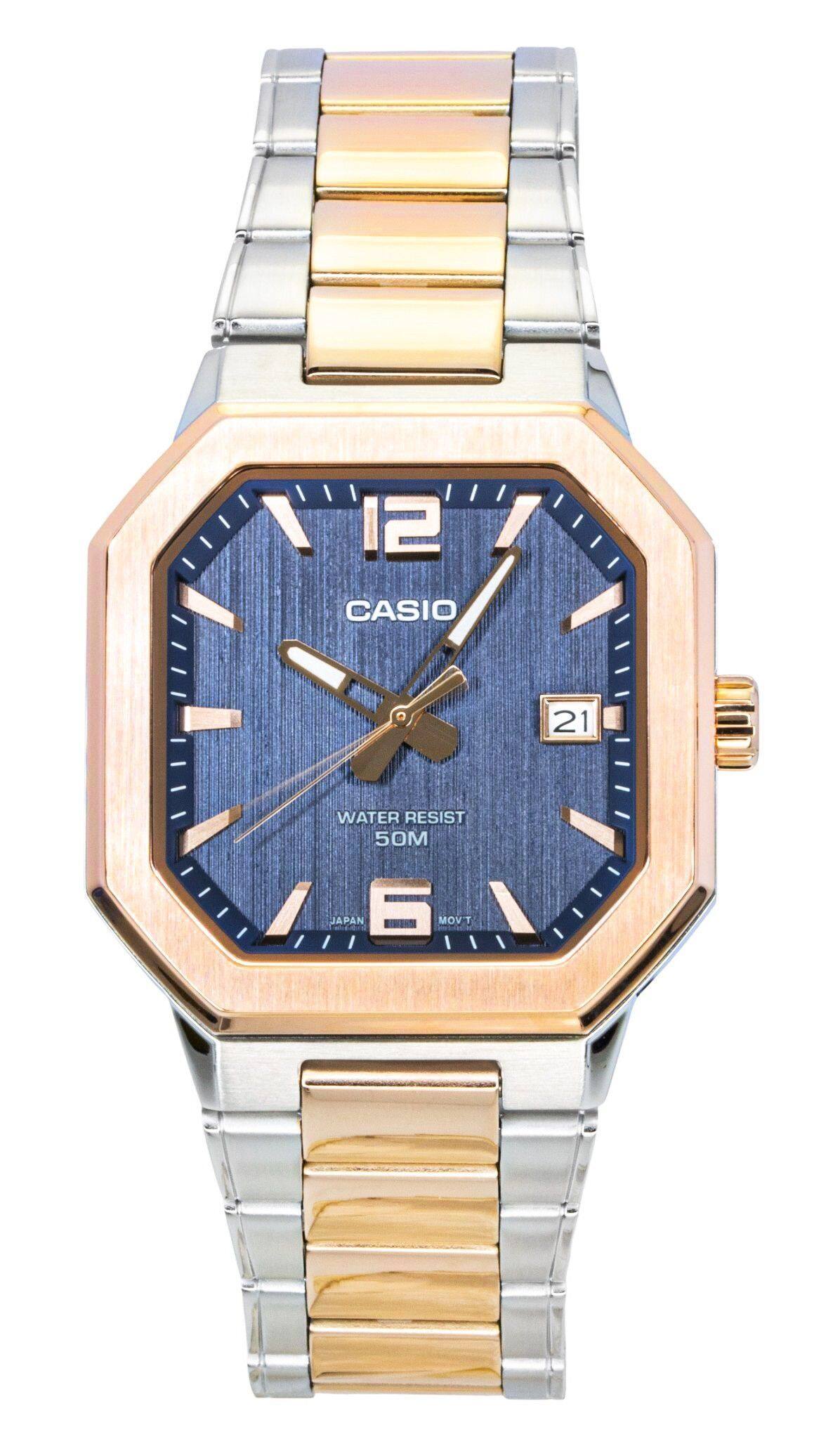 12 CASIO  
21  
WATER RESIST 50M / JAPAN 6 TVOM