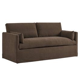 Wellfleet Slipcovered Linen-Blend Loveseat by Modway - Cocoa