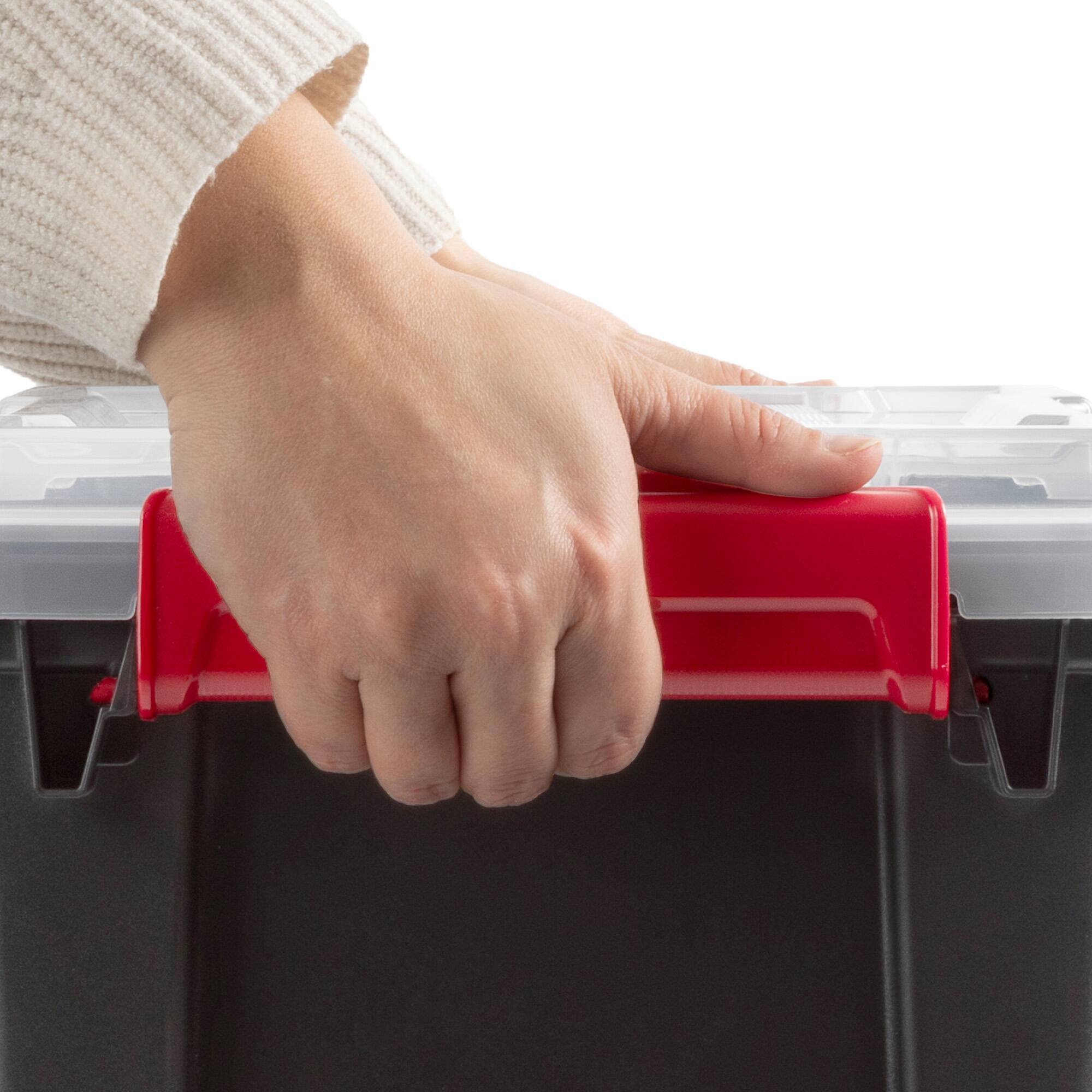 Alt View 6. Sterilite - Sterilite 5 Gal Gasket Box, Stackable Storage Container with Lid, Black, 24 Pack.