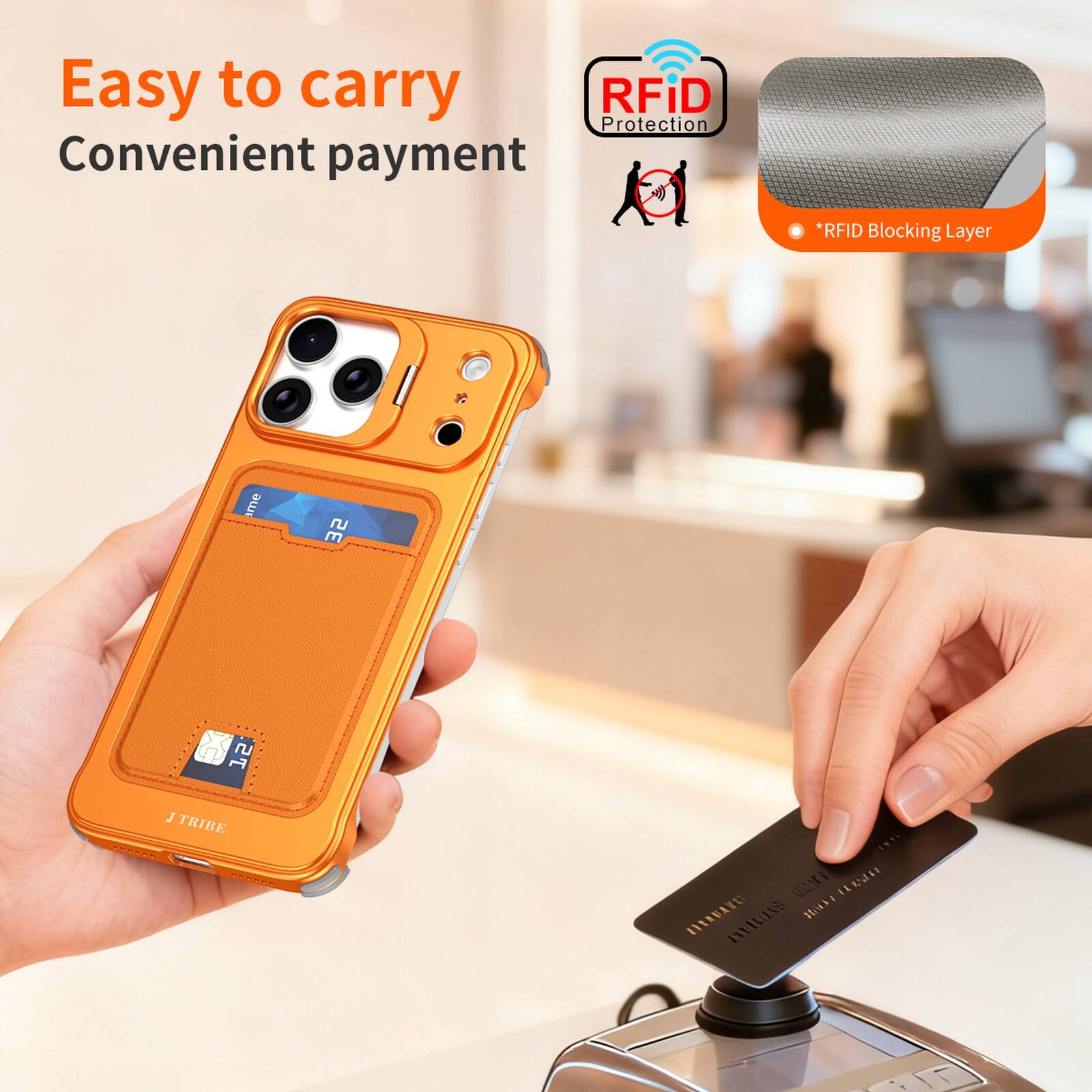 Easy to carry Convenient payment *RFID Blocking Layer