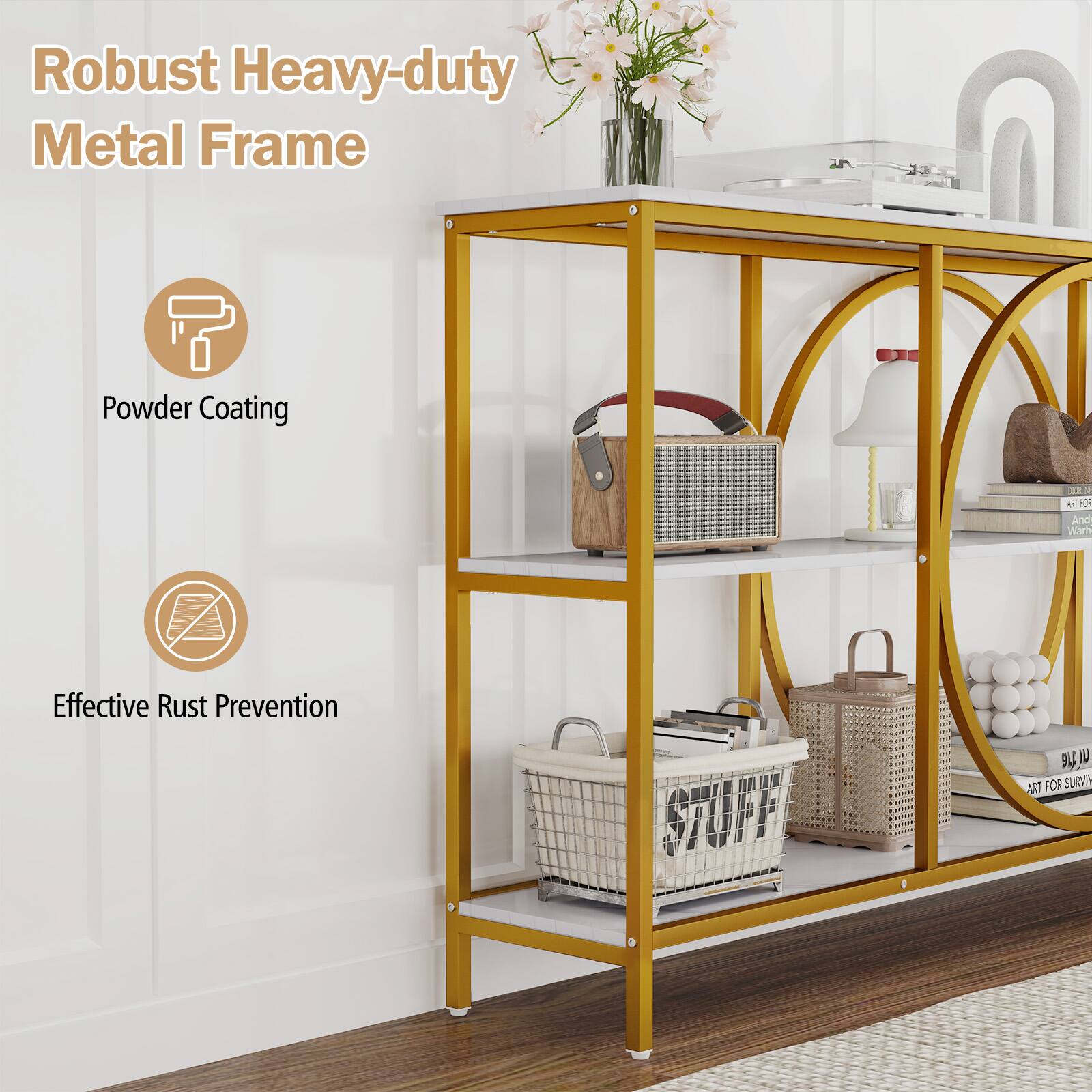 Robust Heavy-duty Metal Frame

- Powder Coating
- Effective Rust Prevention