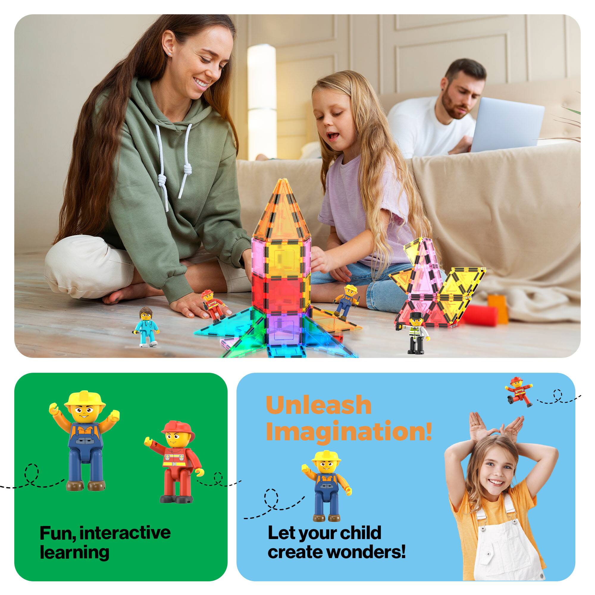 Unleash Imagination!  
Fun, interactive learning  
Let your child create wonders!