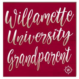 Jardine - Willamette Bearcats 10" x 10" Grandparent Plaque - Maroon