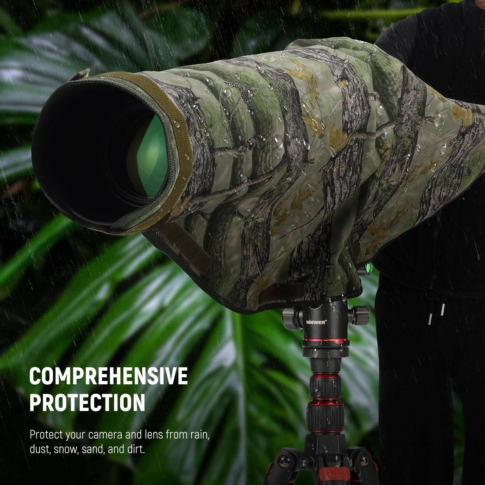 COMPREHENSIVE PROTECTION  
Protect your camera and lens from rain, dust, snow, sand, and dirt.
