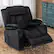 Front. CloudRest Pro - Recliner Chair with Cup Holders 360° Swivel Rocker Glider Recliners,Black - Black.