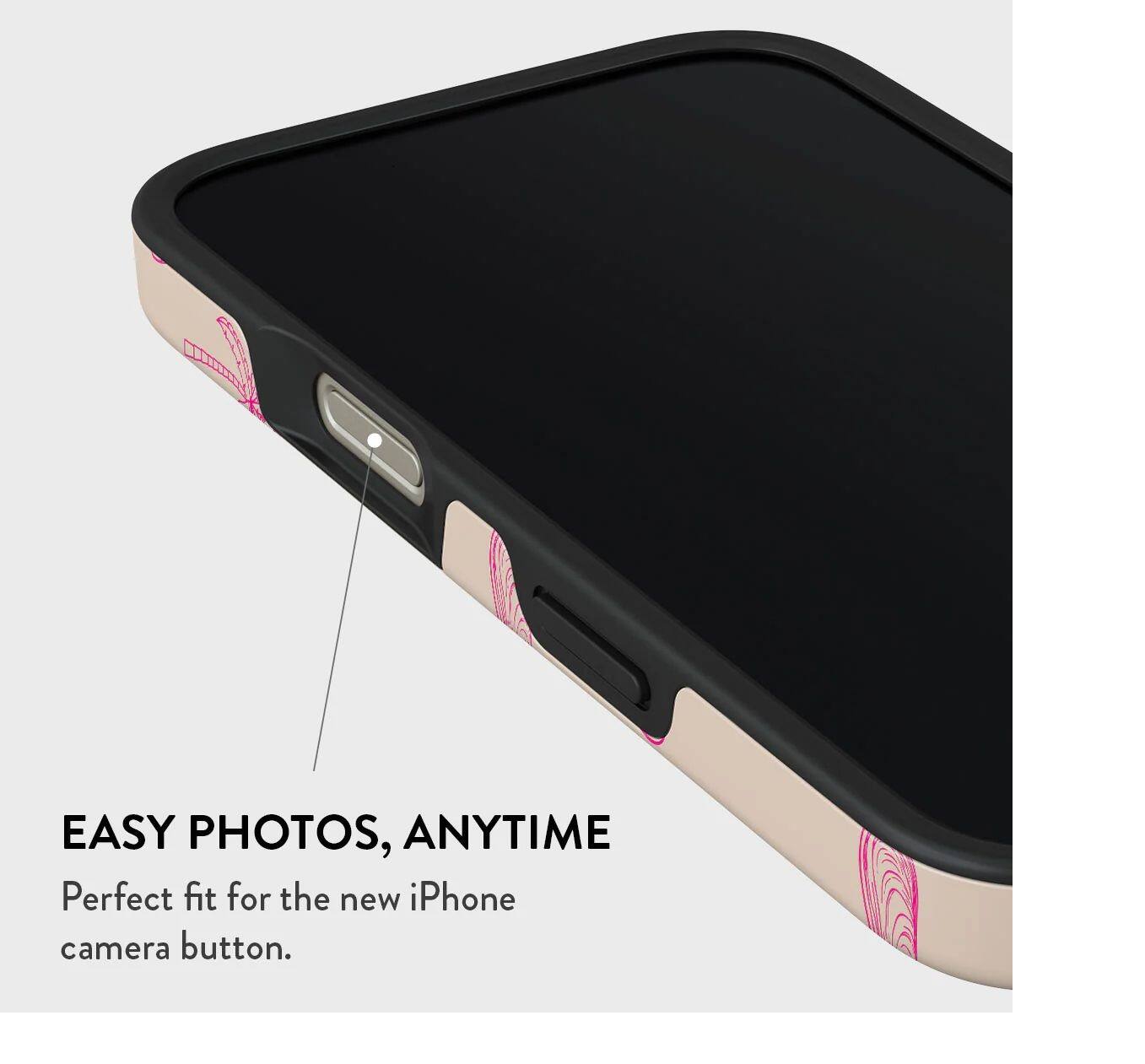 EASY PHOTOS, ANYTIME  
Perfect fit for the new iPhone camera button.
