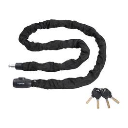 VEVOR - Bike Chain Lock, 5.91 Ft Combination Bicycle Chain Lock with 4 Keys, Heavy Duty Anti-Theft High Security Bike Locks - Black