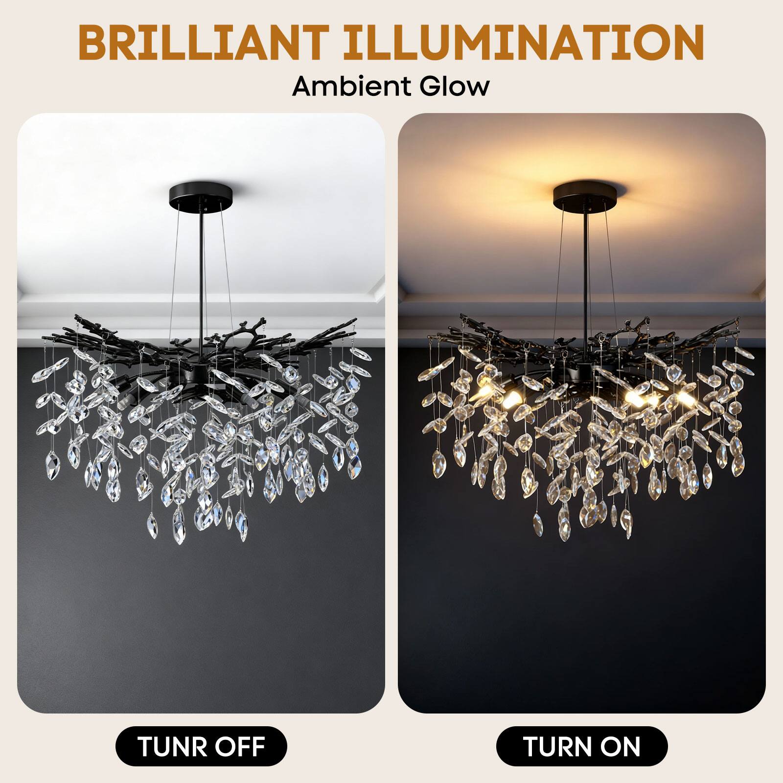 BRILLIANT ILLUMINATION  
Ambient Glow  

TUNR OFF  
TURN ON
