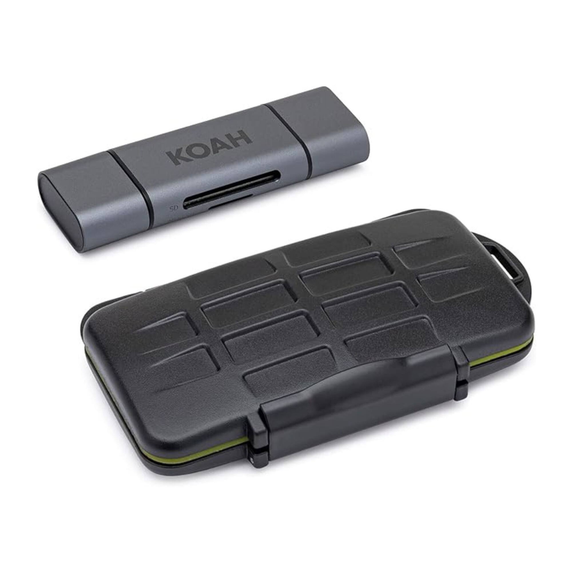 Angle. Koah - Koah Multi-Port Card Reader and Storage Case with SIM Eject Tool.