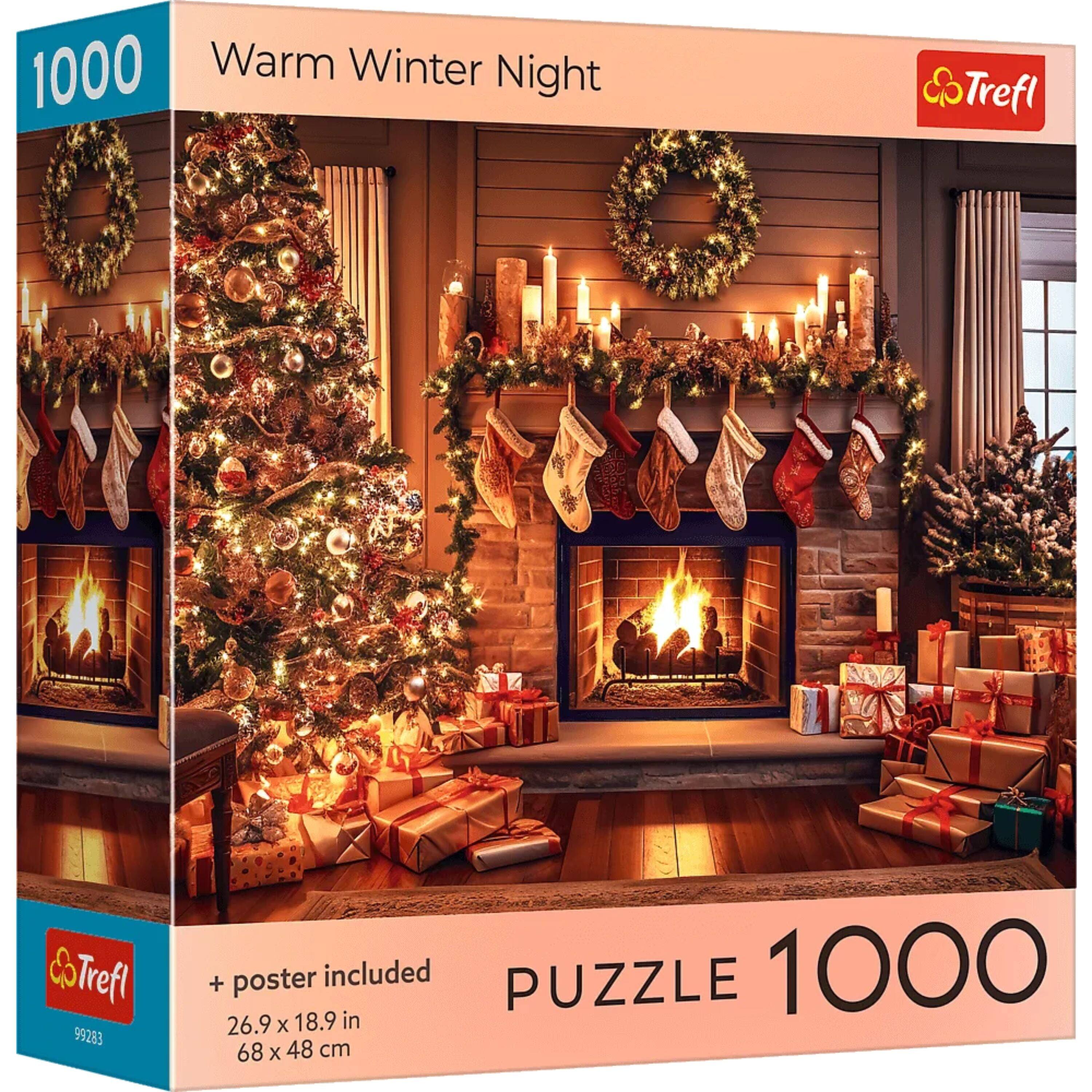 Trefl - Red Holiday Greeting A Warm Winter Night 1000 Piece Puzzle