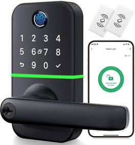 RTMB - Keypad Smart Door Lock w/ Handle, Fingerprint Keyless Entry, App Control