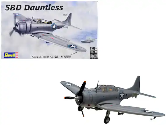 SBD Dauntless
Revell
1 PLASTIC KIT / 1 KIT EN PLASTIQUE / 1 KIT PLÁSTICO
AGES 12+ / EDAD 12+ / NIVEAU 4
ECHELLE 1:48
85-5249