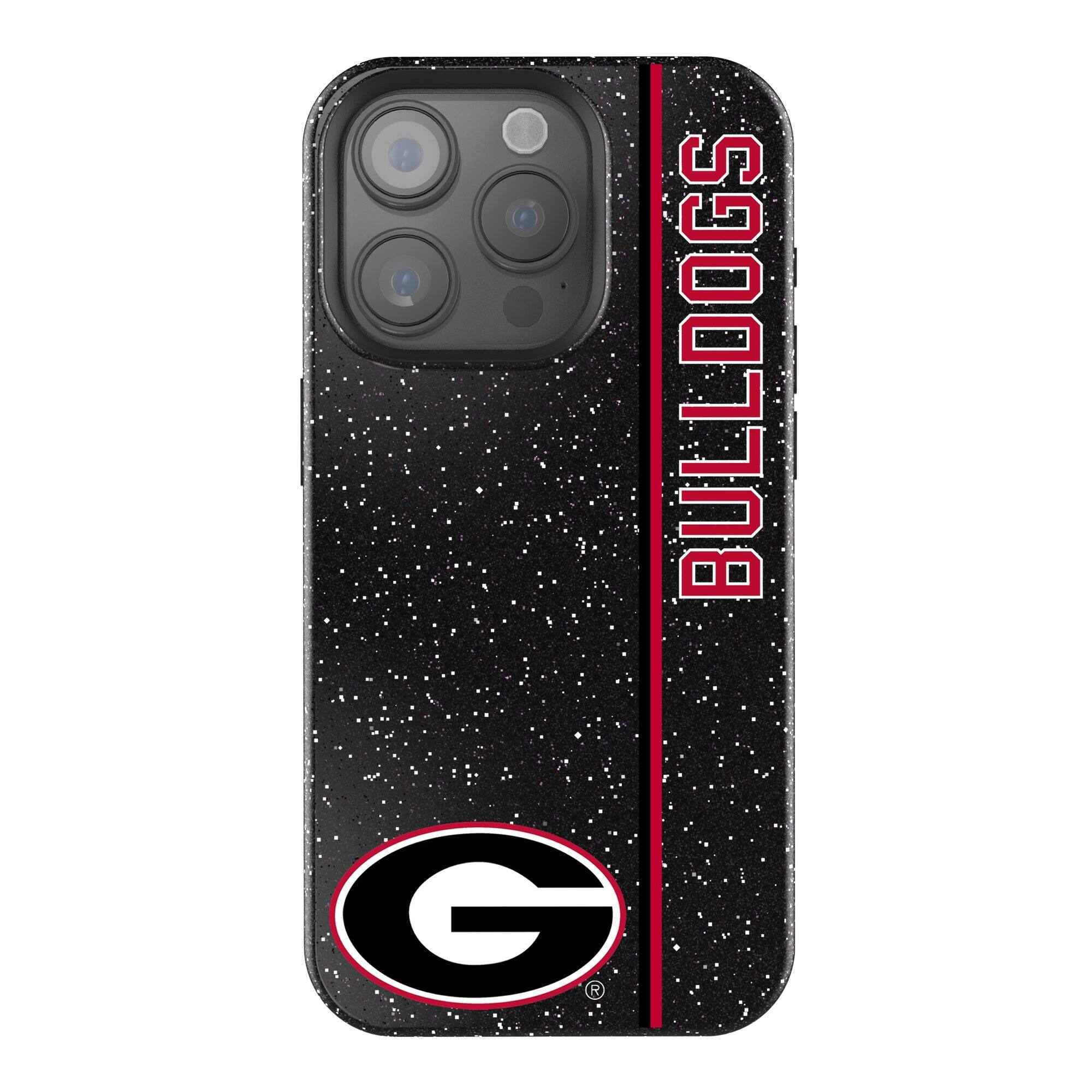 Front. Keyscaper - Georgia Bulldogs iPhone Bling Case - 16 Pro Max - Black.