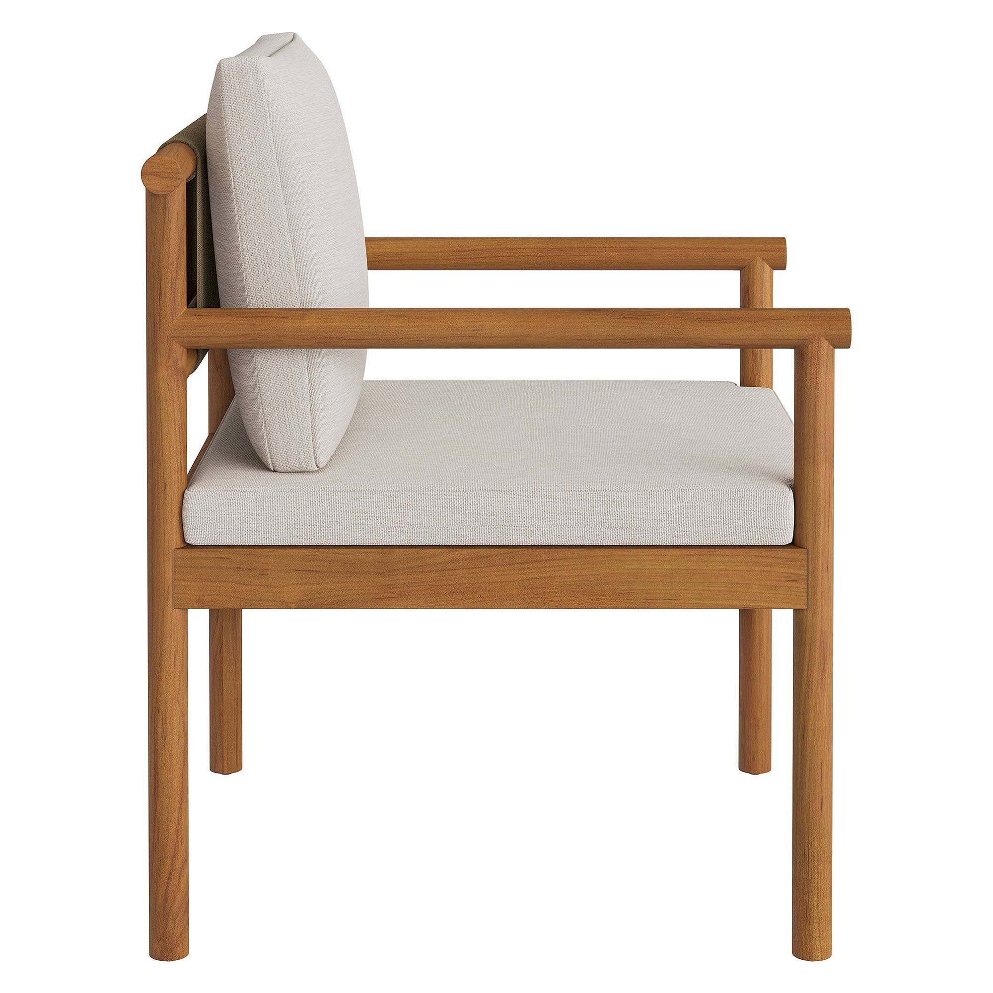 Alt View 2. Modway - Eleni Outdoor Patio Teak Wood Rope Dining Chair by Modway - 32.