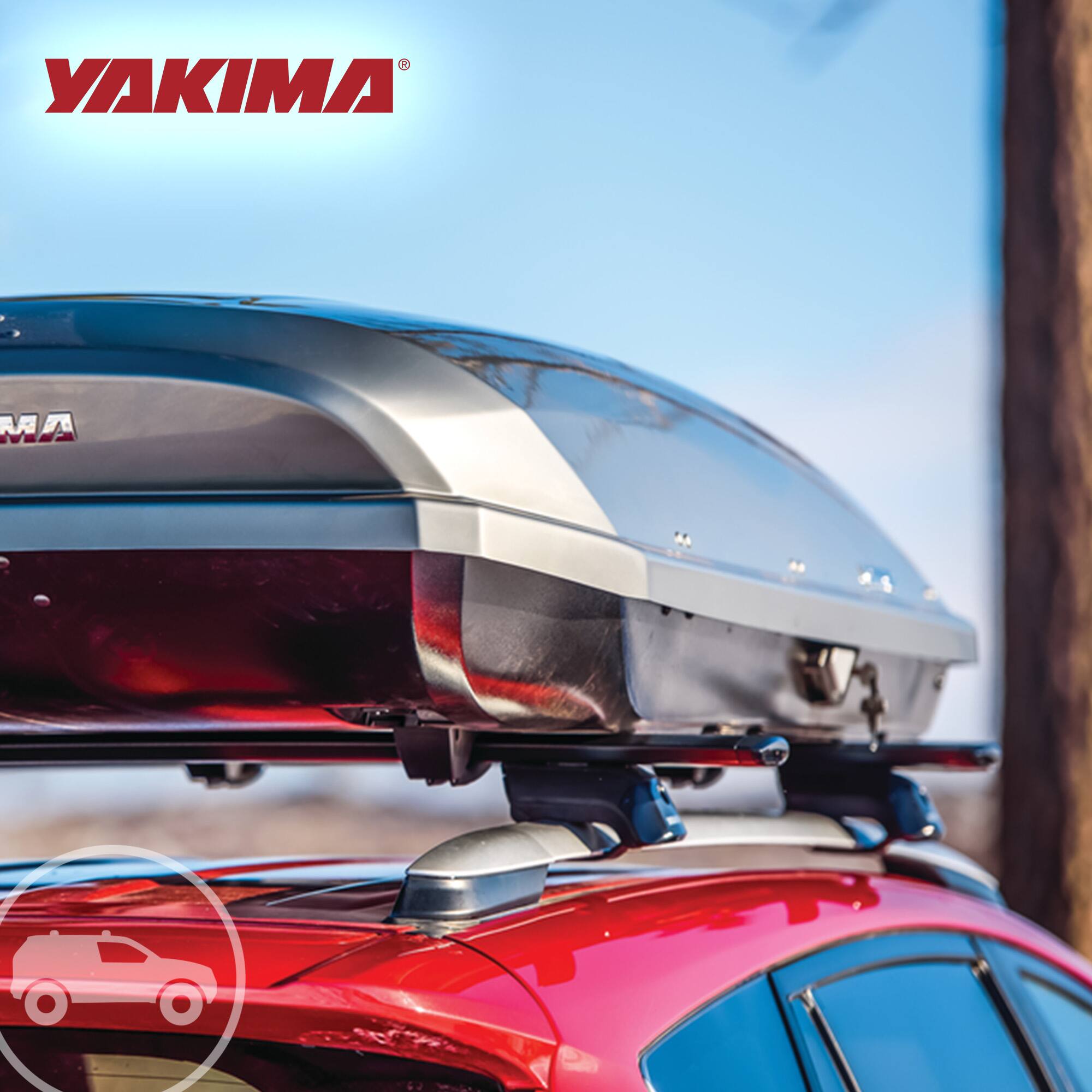 YAKIMA JETSTREAM シルバーS 50インチ タワー付き Yakima 50 Inch Pair JetStreamRoof Rack Crossbars, Compatible w