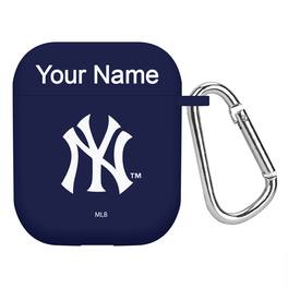 Artinian - New York Yankees Personalized Silicone AirPods Case Cover - Multicolor