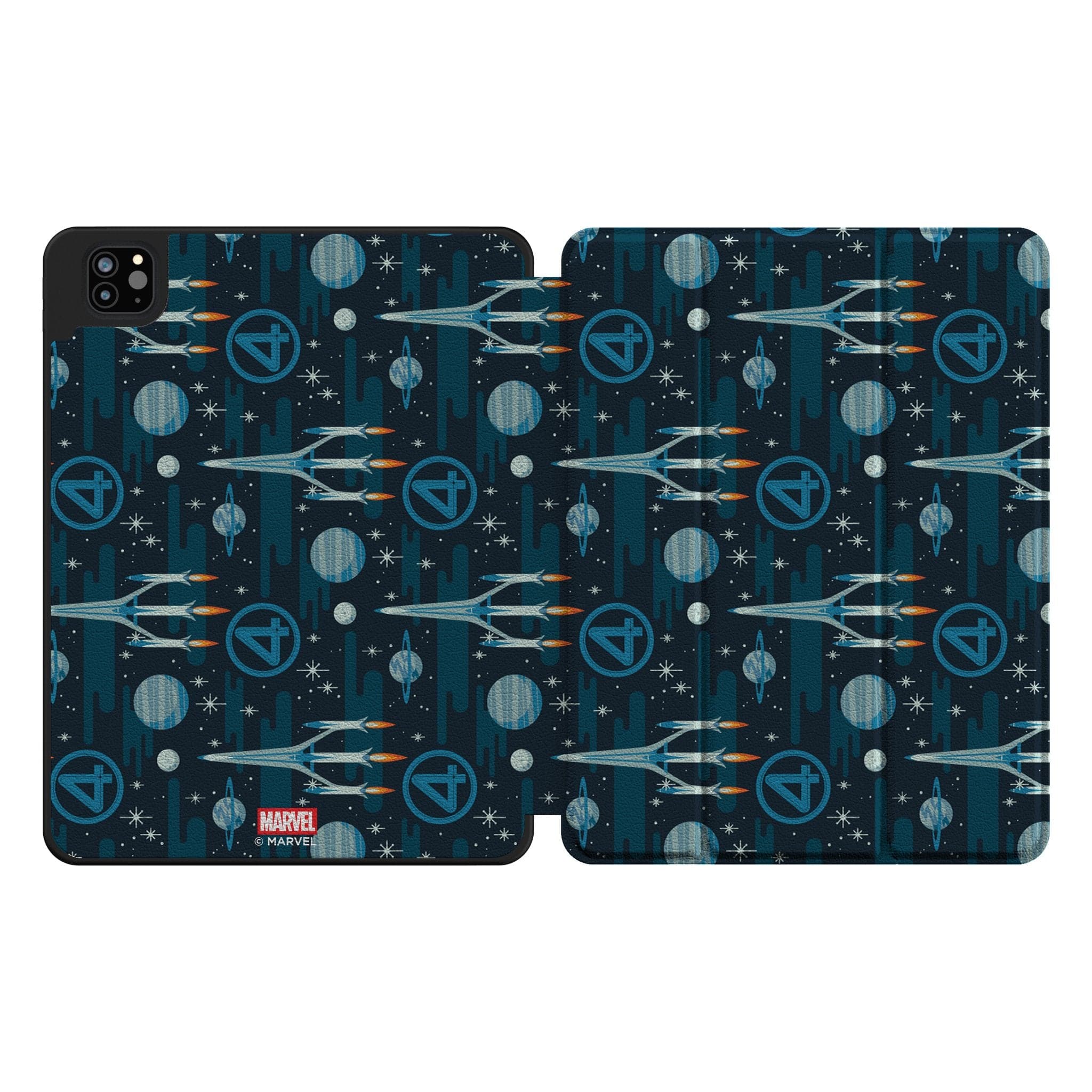 Keyscaper - Marvel Pattern Tablet Case - Apple iPad Air 13in (M2/M3) - Fantastic Four