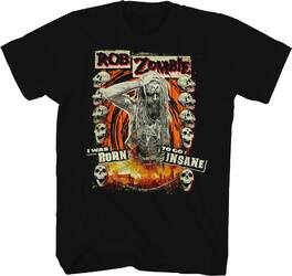 PopMarket - Rob Zombie - Rob Zombie - Born To Go Insane T-Shirt - Large Black TS0100RBZA3 - APPAREL - Multicolor