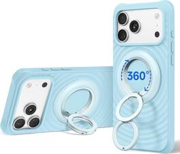 Syncwire - Magnetic Phone Ring Holder, for MagSafe Phone Grip Stand Kickstand, 360° Rotation, Double-Sided Magnet - Sky Blue