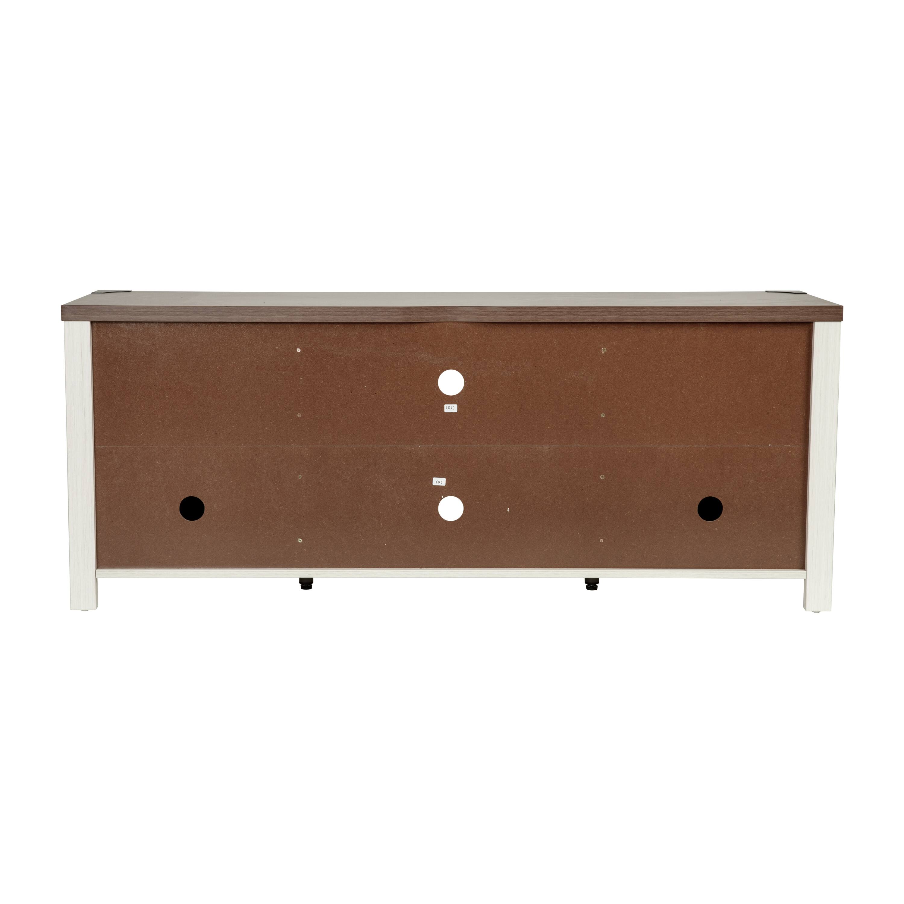 Alt View 5. Emma + Oliver - 59 Inch Barn Door TV Stand Fits up to 65" TV's with Adjustable Shelf - White.