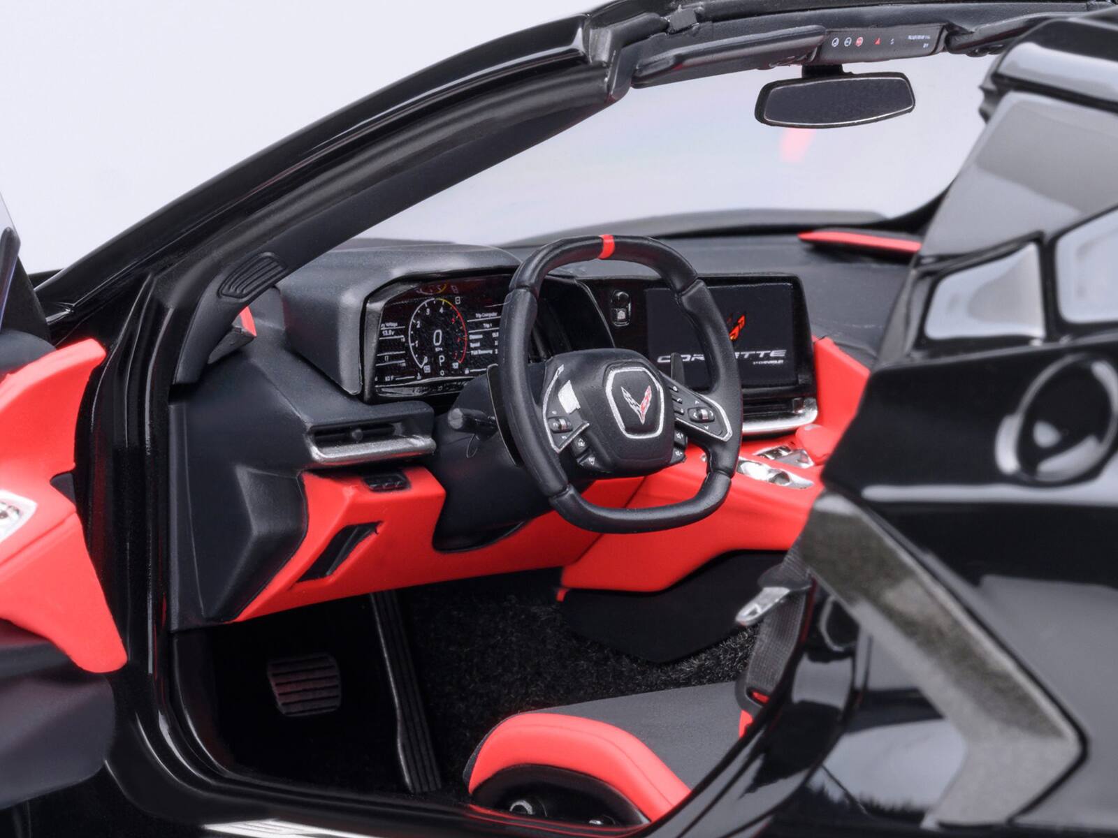 Alt View 3. Autoart - 2020 Chevrolet Corvette C8 Stingray Black 1/18 Model Car by Autoart.