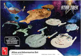 PopMarket - Star Trek Adversaries & Allies Ship Set AMT Model Kit - COLLECTIBLES - Multicolor
