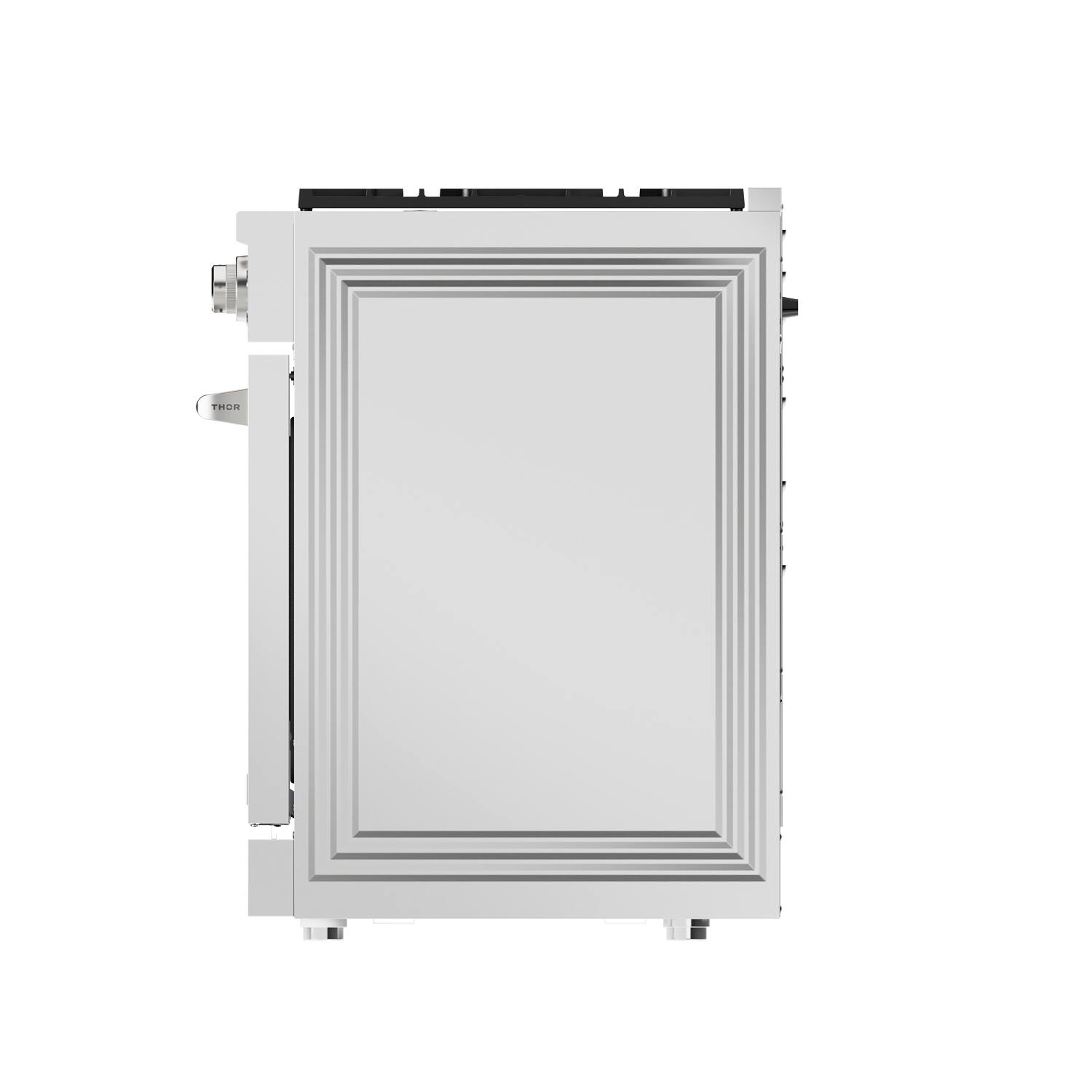 Alt View 4. Thor Kitchen - 7.6 Cu. Ft. Contemporary Freestanding Double Oven Gas Range - Stainless steel.