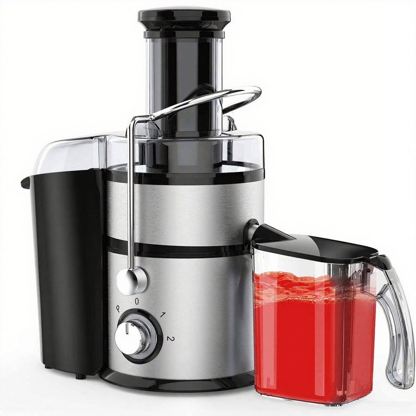 Alt View 7. Forest'nSky - 1300W Electric Juicer - 3-Speed Centrifugal Fruit & Vegetable Extractor with 75mm Wide Chute & Safety Lock - Black.