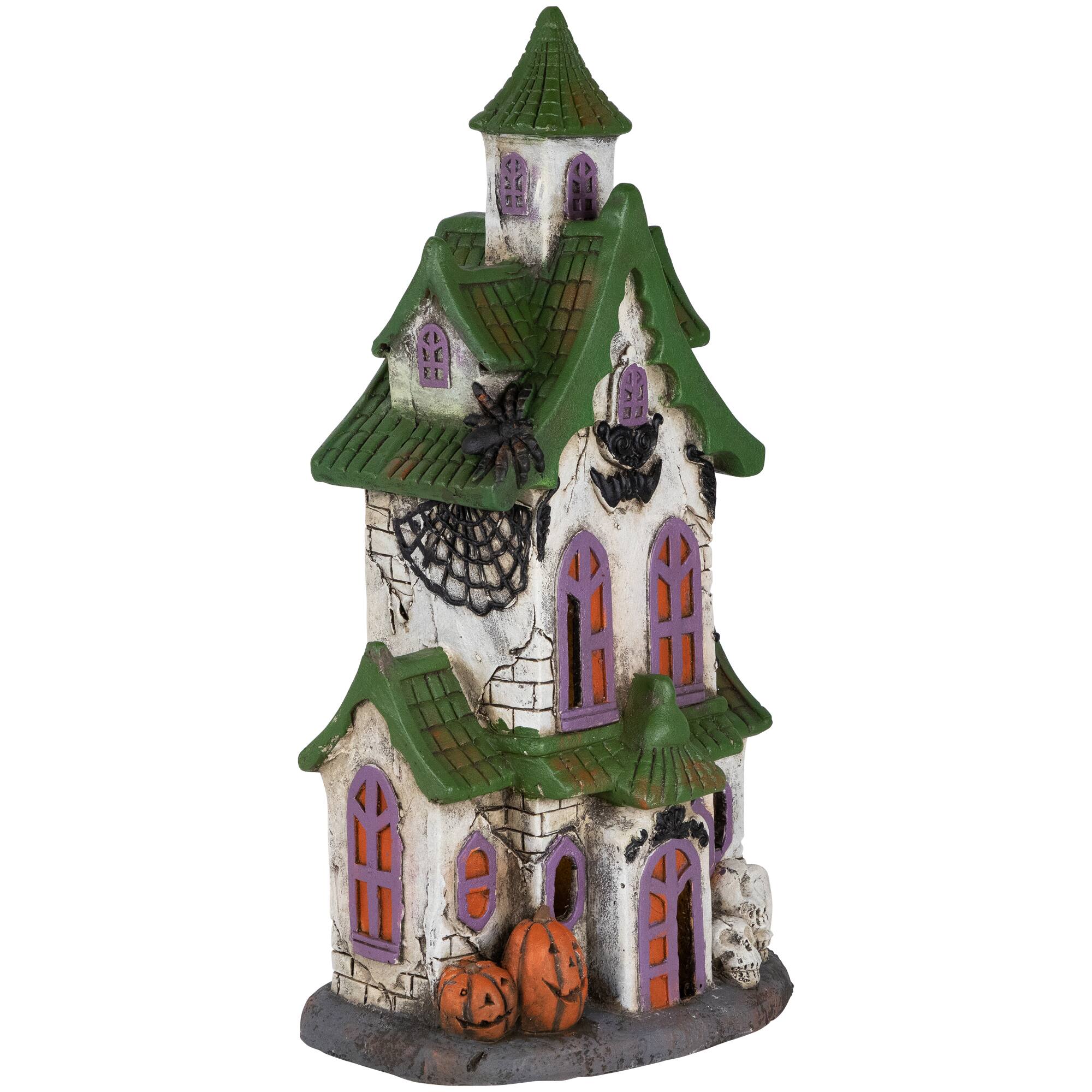 Northlight LED Lighted Haunted House with Skulls Halloween Decoration ...
