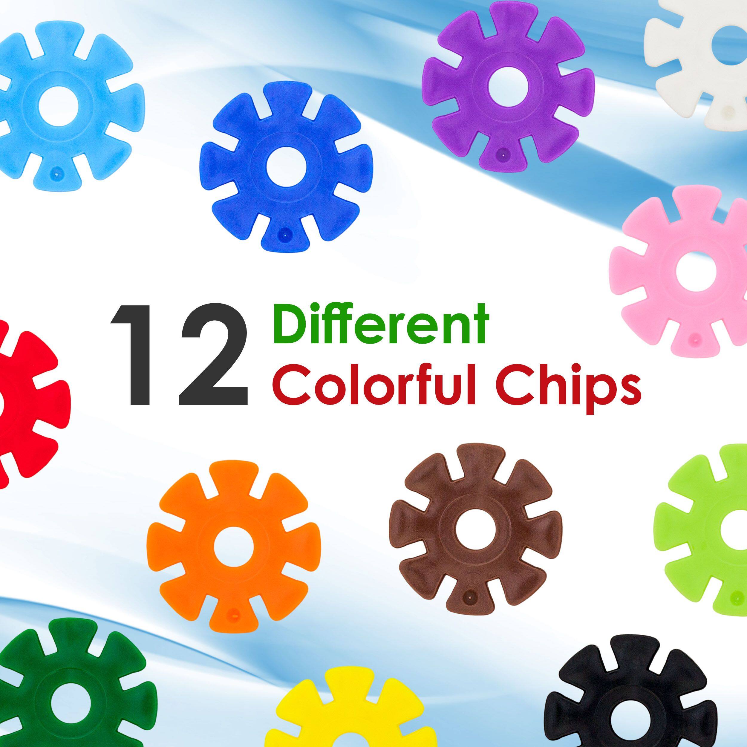 12 Different Colorful Chips