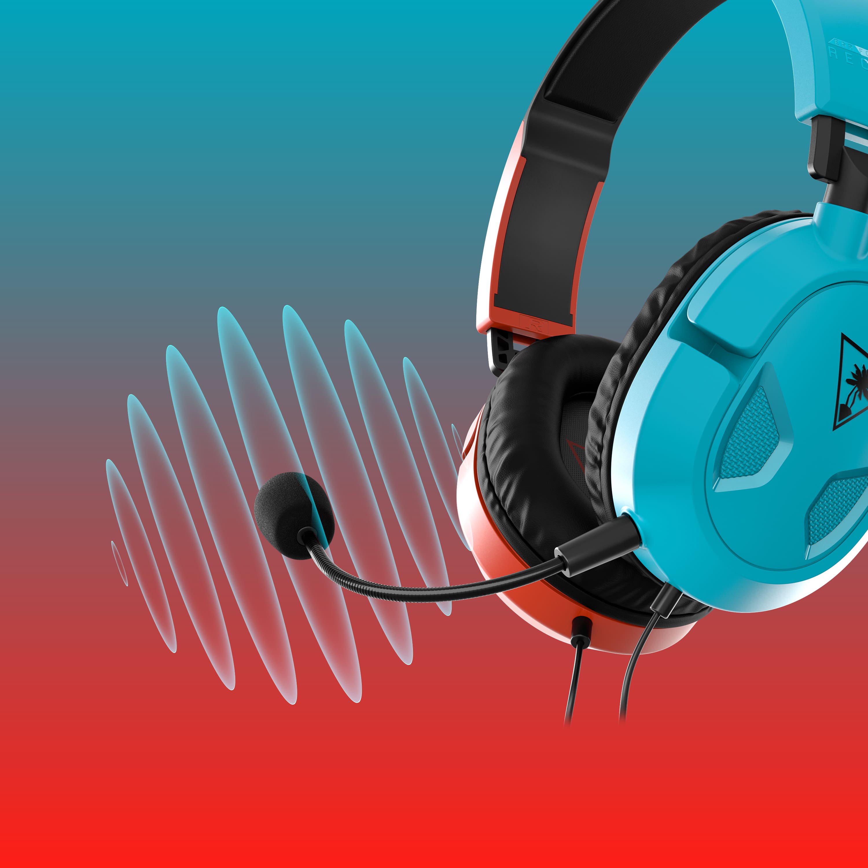 Alt View 11. Turtle Beach - Recon 50 Wired Gaming Headset for Xbox Series X|S, Xbox One, PS5, PS4, Mobile & PC - Red/Blue.