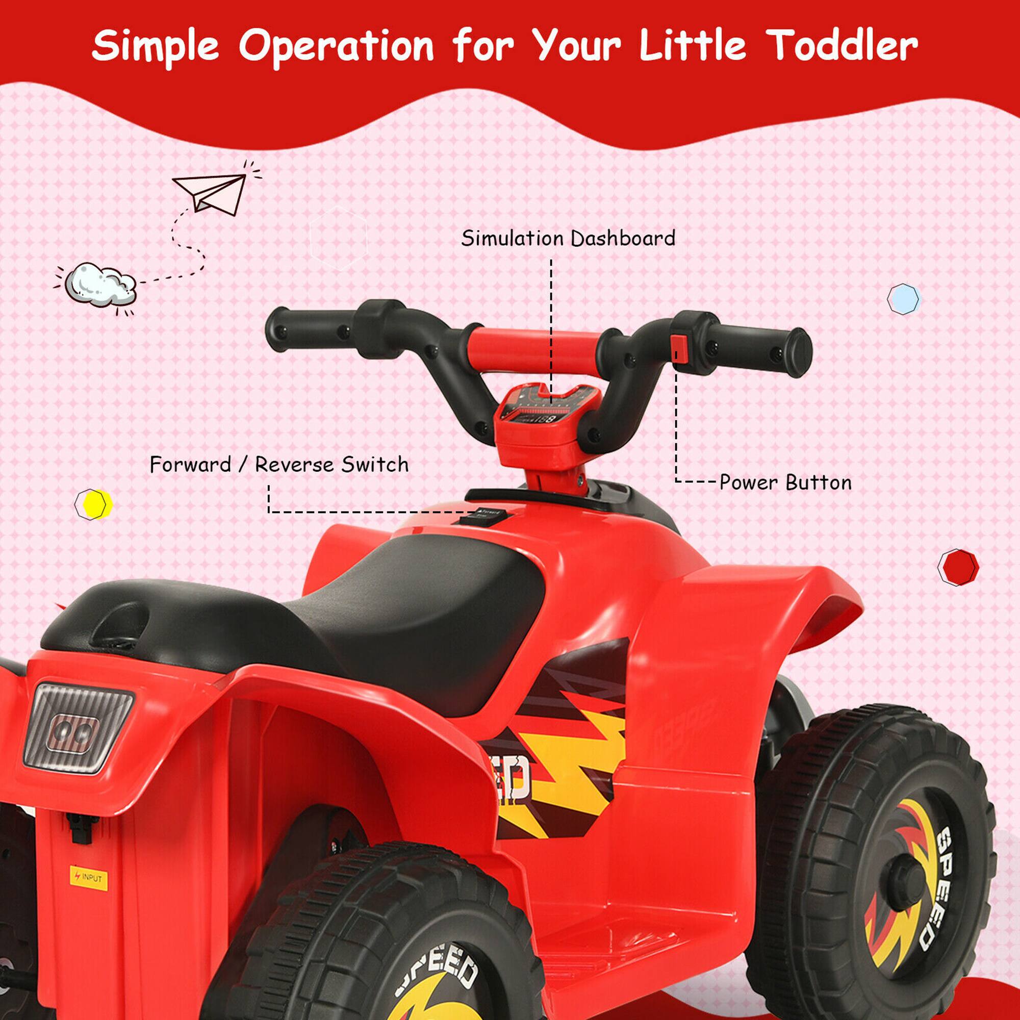 Simple Operation for Your Little Toddler

Simulation Dashboard

Forward / Reverse Switch

Power Button

SPEED