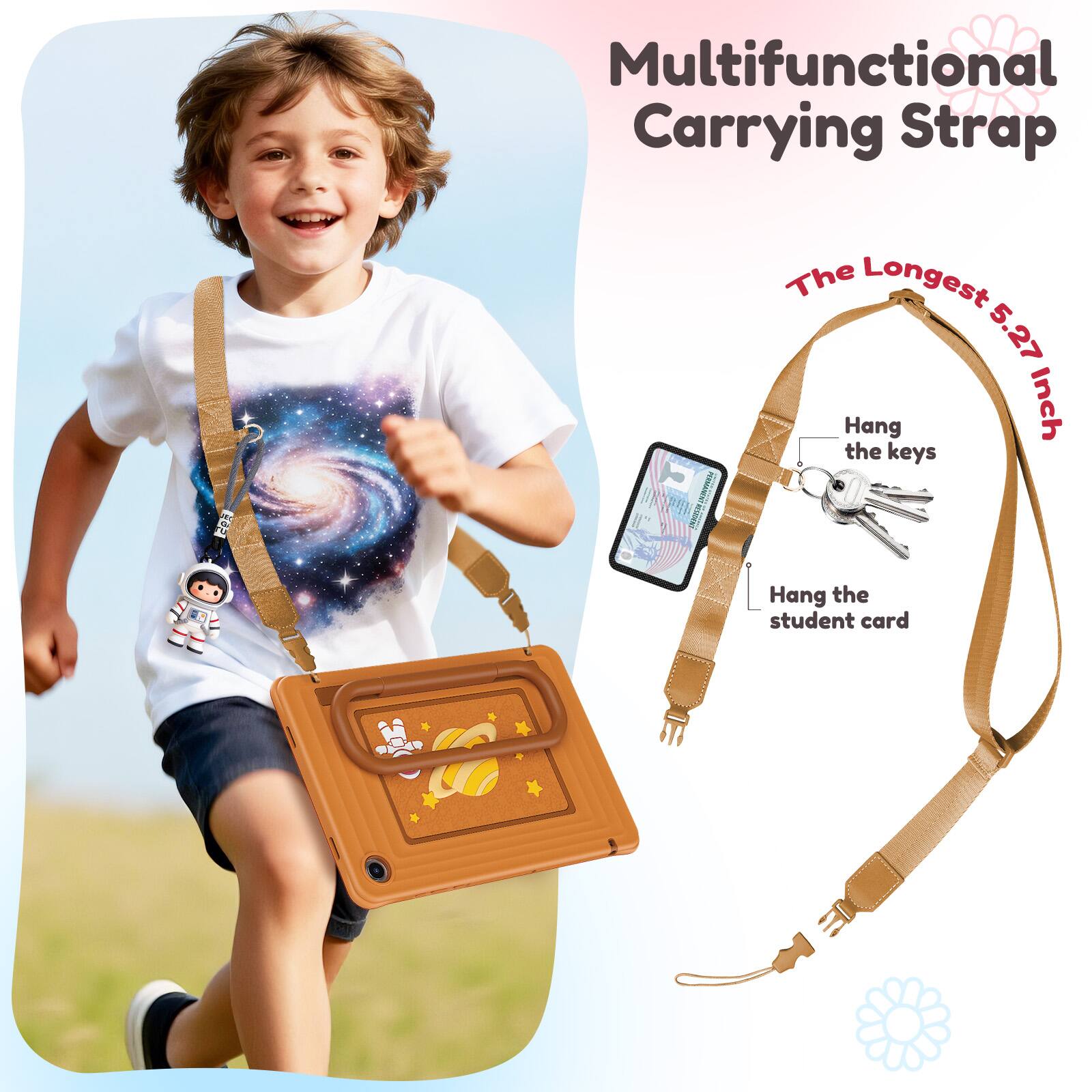 Multifunctional Carrying Strap

The Longest 5.27 Inch

Hang the keys

Hang the student card