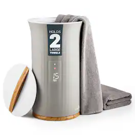 LiveFine - Towel Warmer, Large Bucket Style Heated Towel Warmer , Fits 40”x70” Towels - Gray
