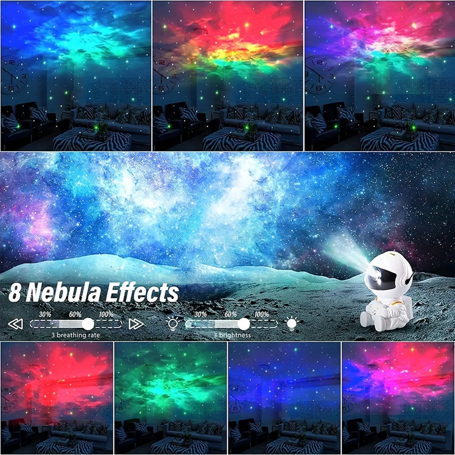 8 Nebula Effects  
30% 60% 100% 30% 60% 100%  
3 breathing rate  
S brightness