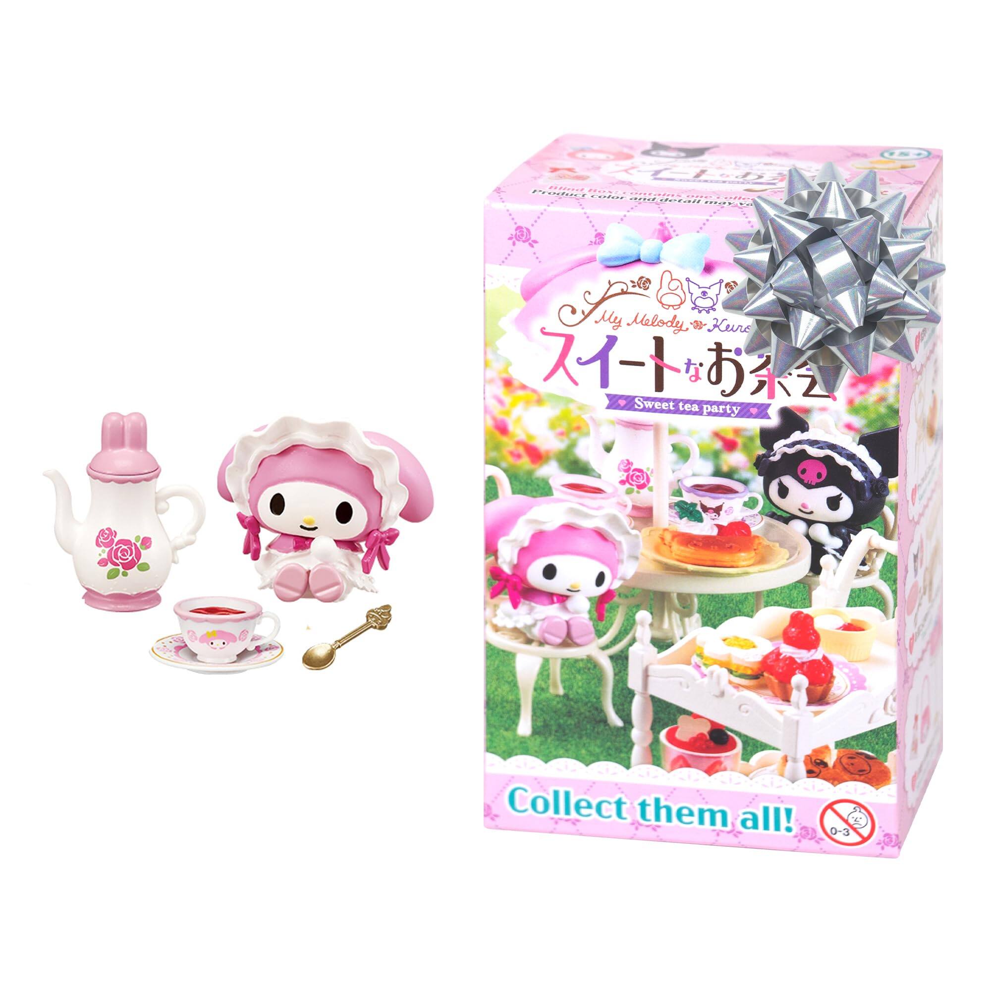 Hamee RE-MENT Hello Kitty and Friends Sanrio Diorama Collectible Figure - My Melody & Kuromi Sweet Tea Party (Blind Box)