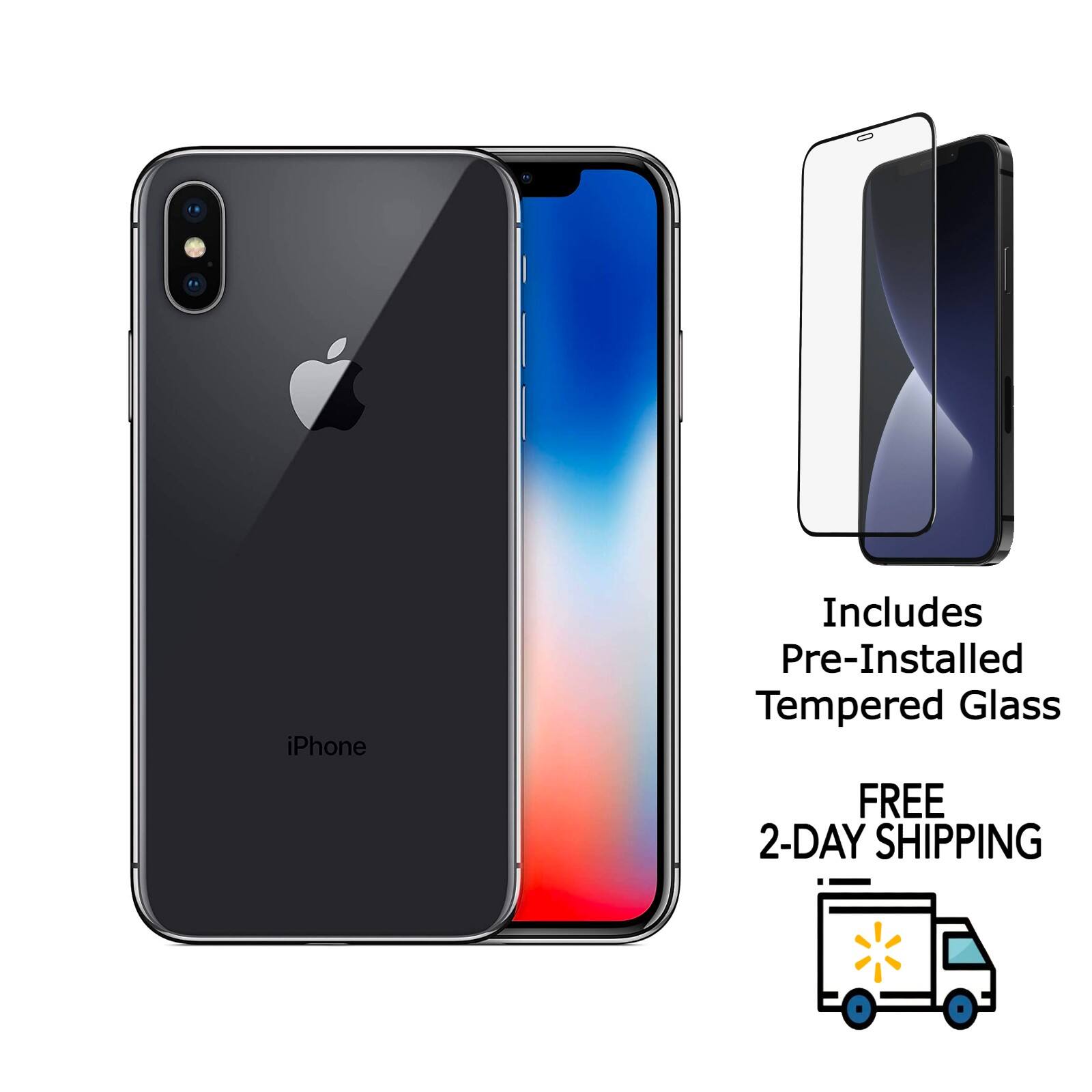 iPhone Includes Pre-Installed Tempered Glass FREE 2-DAY SHIPPING