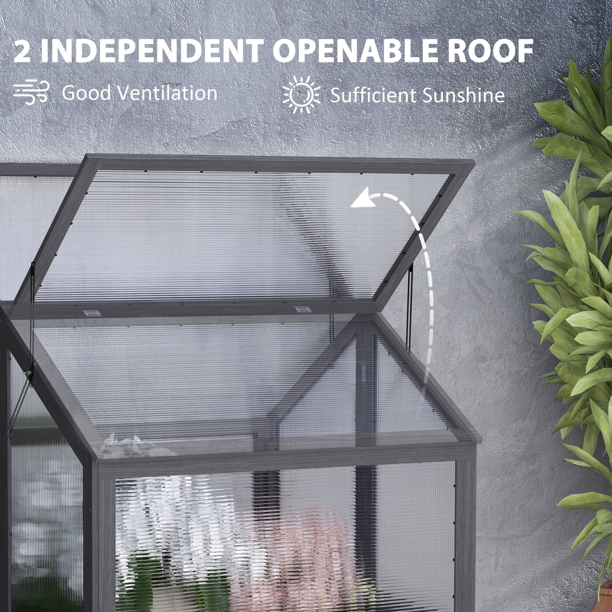 2 INDEPENDENT OPENABLE ROOF  
Good Ventilation  
Sufficient Sunshine