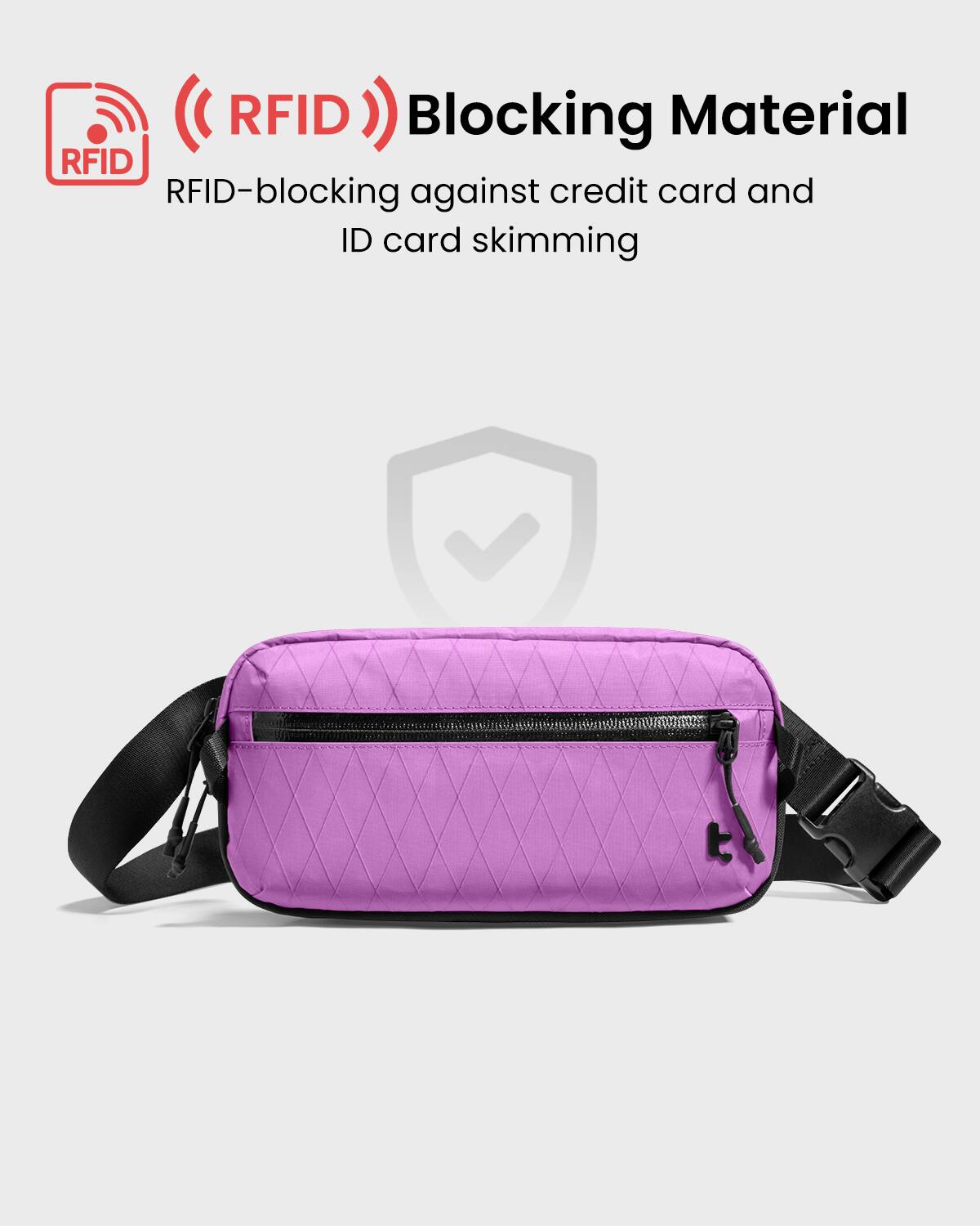 RFID Blocking Material: RFID-blocking against credit card and ID card skimming.