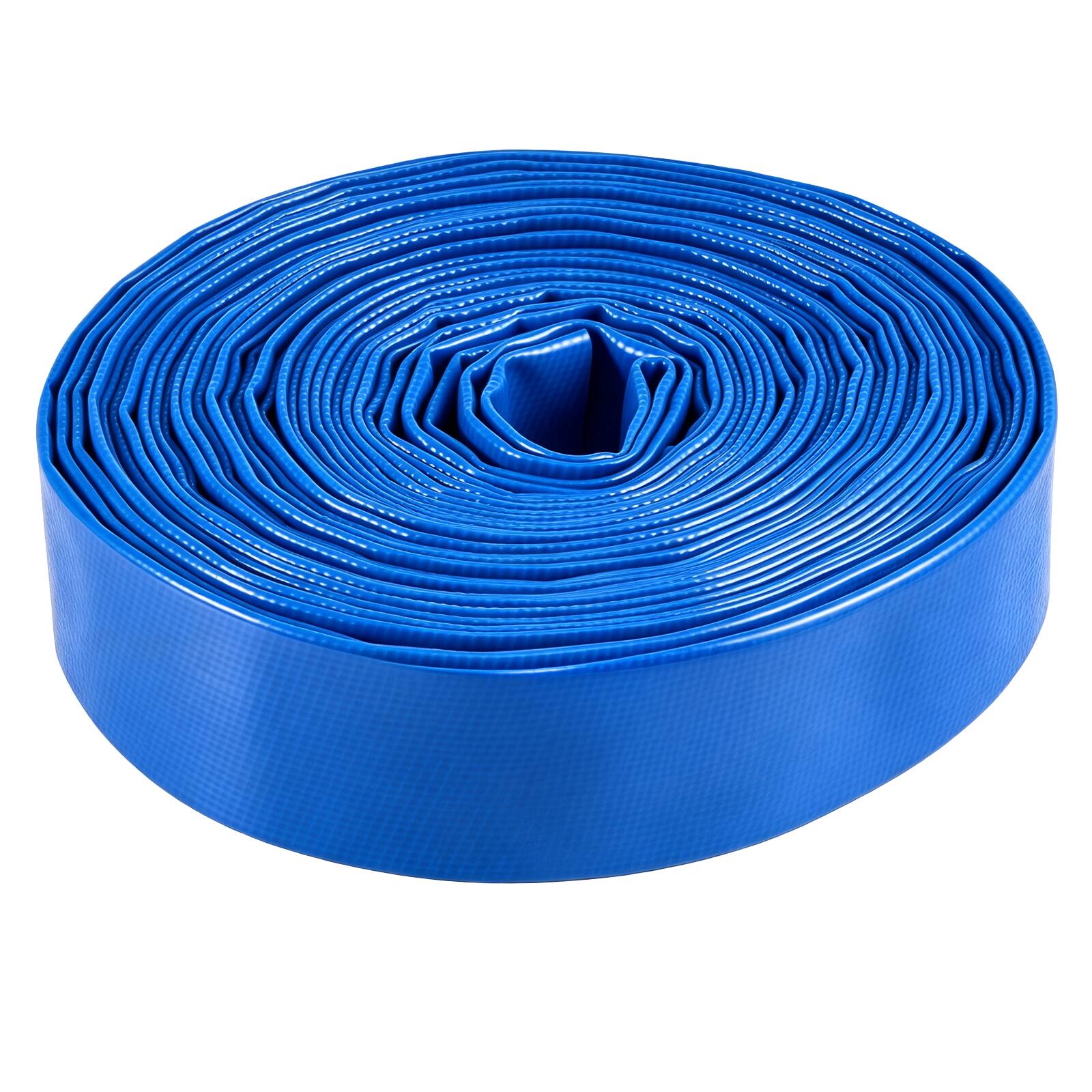 Alt View 5. VEVOR - Discharge Hose 1-1/2" x 50 ft PVC Lay Flat Backwash Water Pump Hose,for Swimming Pool Sand Filter & Sump Pump,Heavy Duty - Blue.