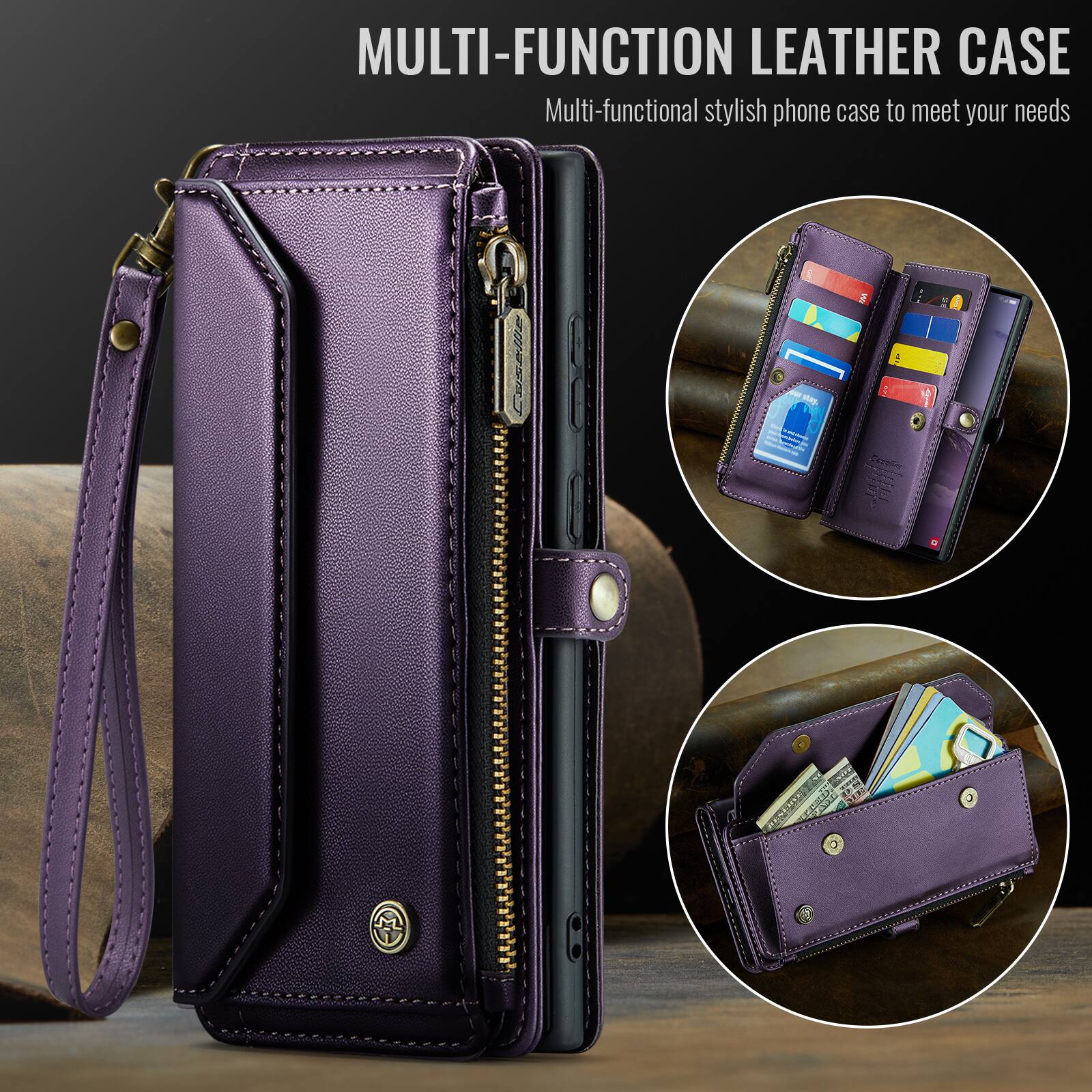 MULTI-FUNCTION LEATHER CASE  
Multi-functional stylish phone case to meet your needs
