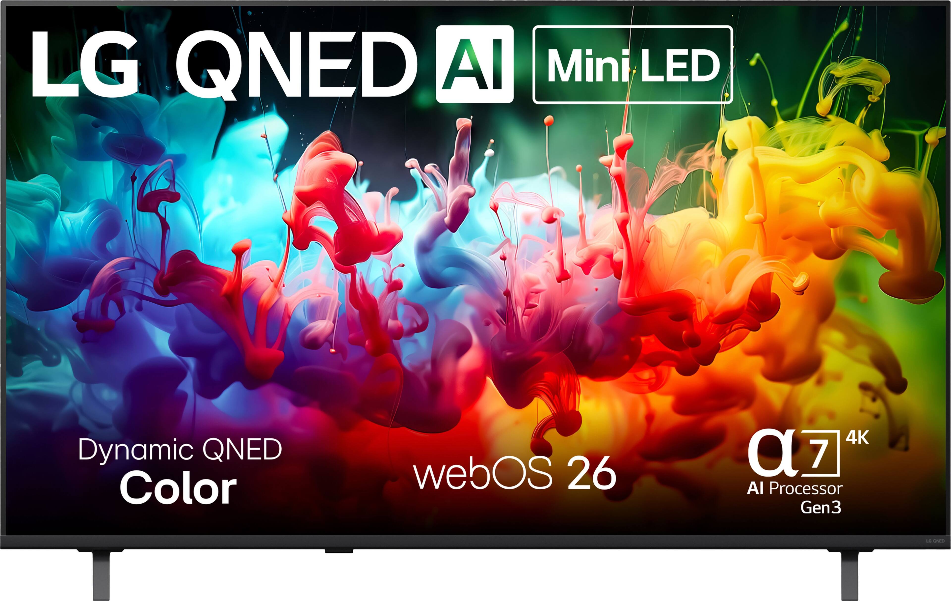 LG QNED AI Mini LED  
Dynamic QNED Color  
webOS 26  
α7 4K AI Processor Gen3