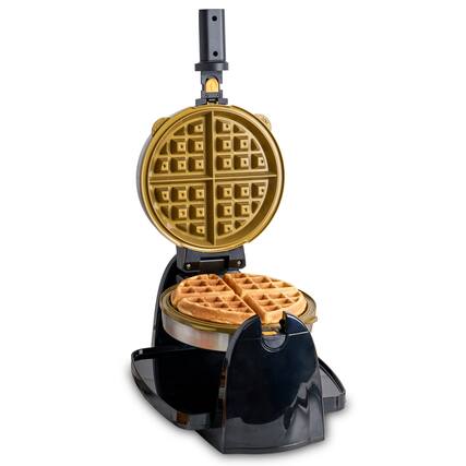 Front. Krups - Krups Stainless Steel Rotating Waffler Maker - Silver.