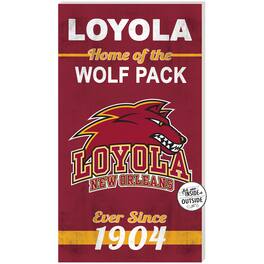Jardine - Loyola New Orleans Wolf Pack 11" x 20" Indoor/Outdoor Home Of The Sign - Maroon