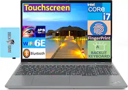 Lenovo - T16 Gen 2 Laptop 16.0 WUXGA (Intel i7-1355U, 32GB DDR5, 1TB PCIe SSD, Intel UHD, Win 11 Pro) w/USB Hub - Storm Grey