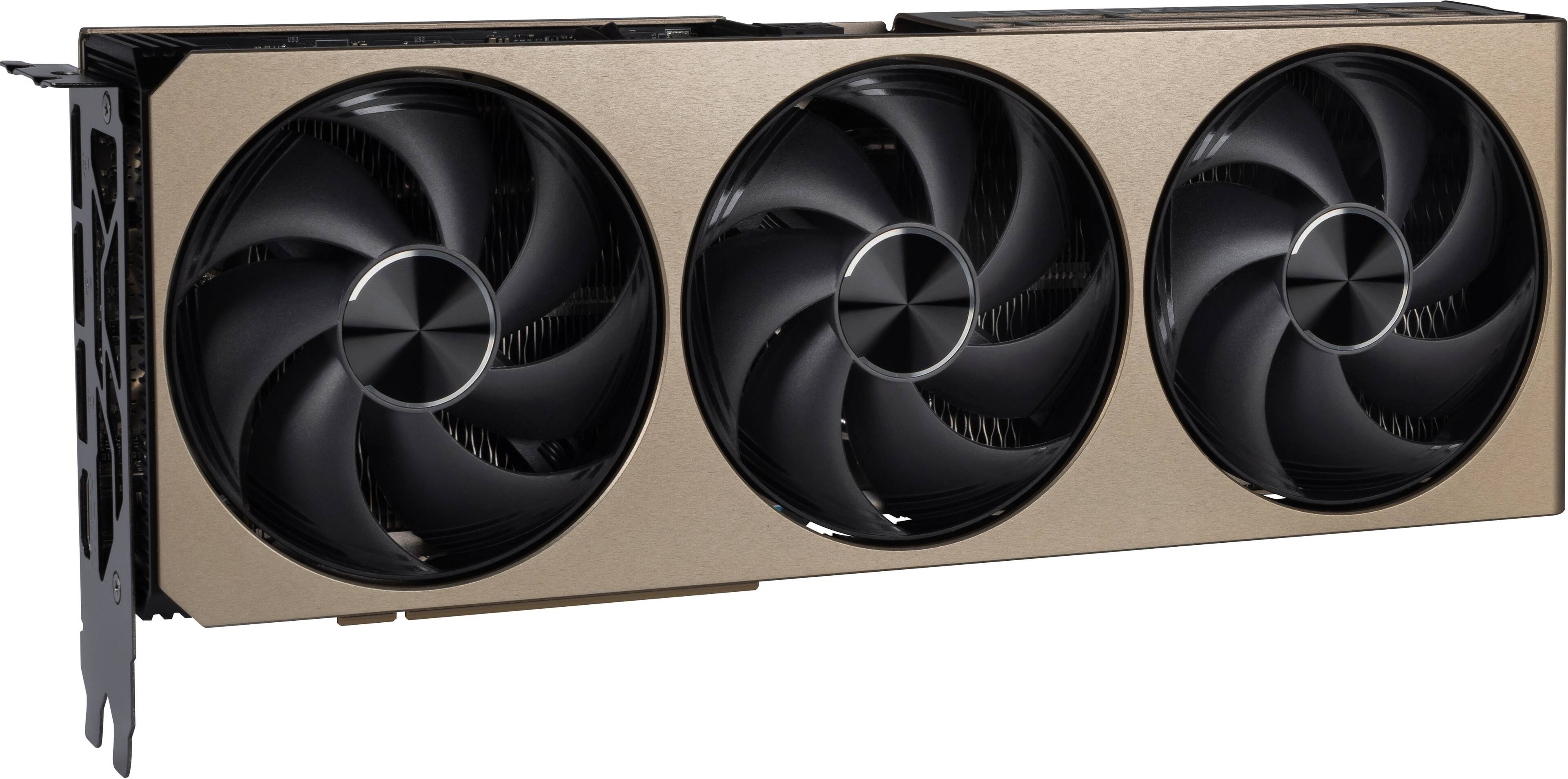 Left. MSI - NVIDIA GeForce RTX 5070 12G INSPIRE 3X OC 12GB GDDR7 PCI Express Gen 5 Graphics Card - Black.