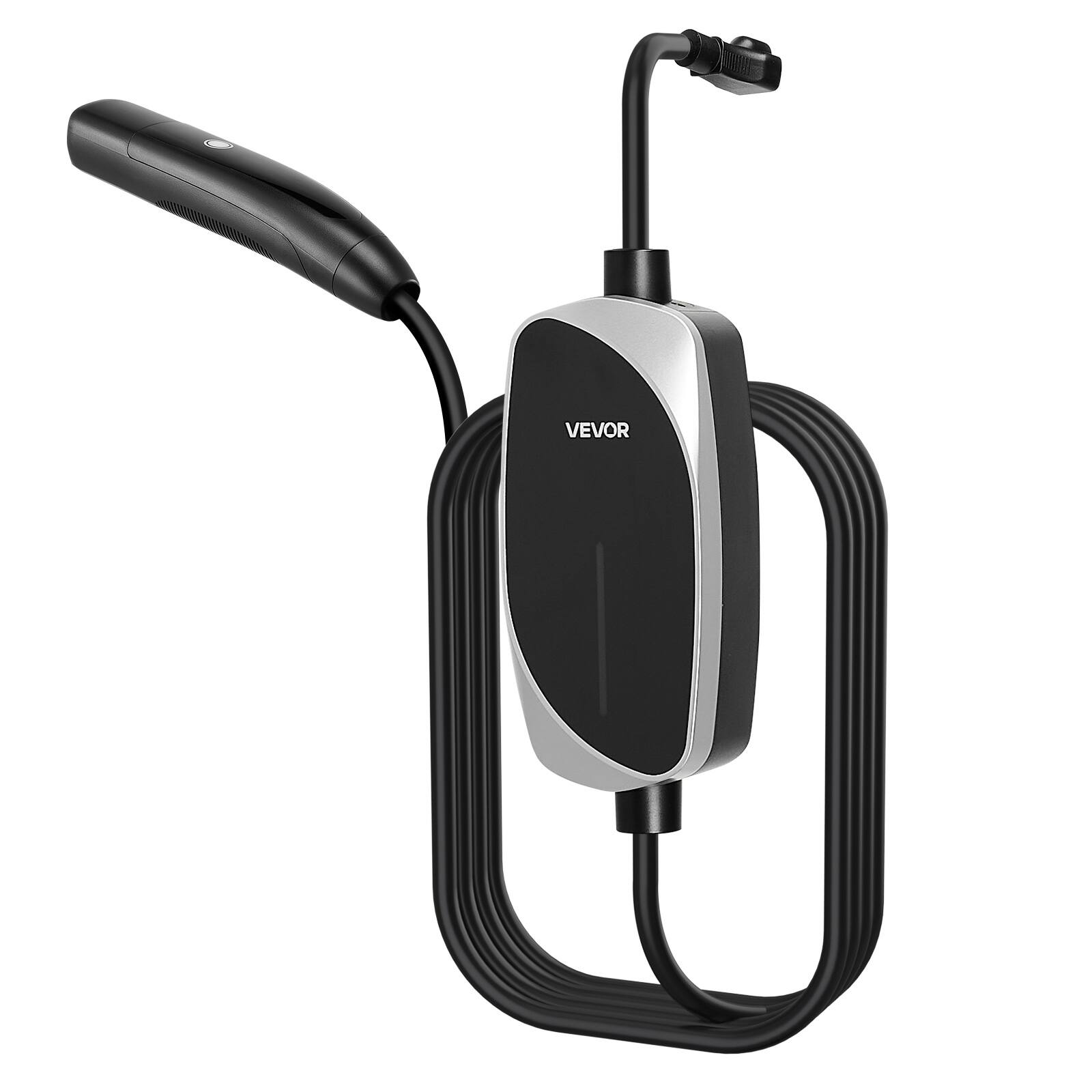 Alt View 5. VEVOR - Level 1/2 Tesla Charger, 16 Amp, Portable Electric Car EV Charger with 25 ft Charging Cable, 120V-240V, NEMA 6-20P Plug - Black.