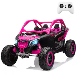 GARVEE - Licensed Can-Am 2-Seater Electric Off-Road UTV for Kids with 2×24V Batteriess, Parent Remote Control – Max Load 130 lbs